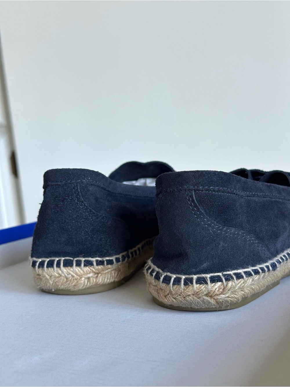 Reiss Cannes Navy Suede Penny Strap Espadrille Loafers EU 44 US 11 - Picture 6 of 16